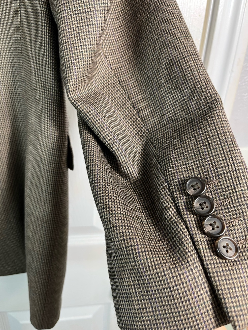 Ralph Lauren Wool Brown Micro-Check Men's Blazer 40L - Picture 4 of 8